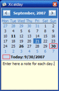 Xcalday is a simple to use day calendar