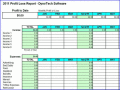 Screenshot of Profit Loss Report Spreadsheet 7.0