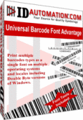 Universal Barcode Font Advantage.