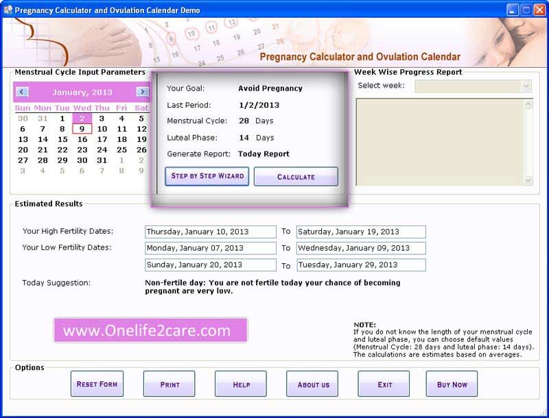 Ovulations Fertility Dates Calculator 2.20.0.0 Free Pregnancy