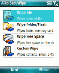 Screenshot of SecuWipe for Smartphone 1.0