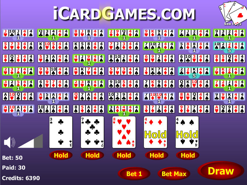 Deuces Wild 50 Play Video Poker 1.0 - Fifty hand Deuces ...