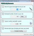 Estimates monthly bandwidth for a web site.