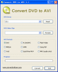 Screenshot of Convert DVD to AVI 1.1