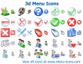 3d menu icons for any site or application