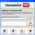 Screenshot of Change PDF Security Restrictions 7.0