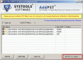 Screenshot of ADD PST to Outlook 2010 3.0