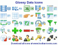 Glossy Icons for Data Processing Software
