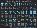 65 hotel icons for iPhone, iPad, and iPod