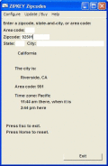 Zipcode and US area directory with key macros