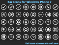 A set of high-quality WP7 app bar icons