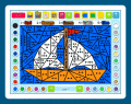 Solve 1st grade math problems while coloring.