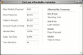 Screenshot of CLC Car Loan Affordability Calculator 1.0