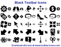 A set of black icons for any toolbar