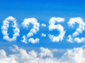 Screenshot of Blue Clouds Clock Screensaver 2.0