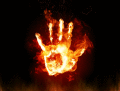 Screenshot of Fire Hands Screensaver 1.0