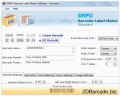 Bar code software design sticker in 2D format