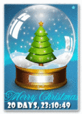 Countdown Days till Christmas by Snow Globe