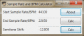Screenshot of Sample Rate and BPM Calculator 1.01