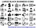Screenshot of Large Black Business Icons 2013.1