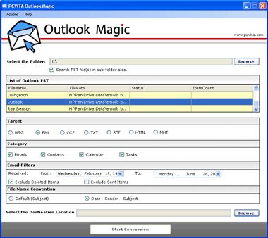 export list of outlook data files