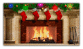 Animated Christmas fireplace on your desktop