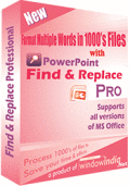 Screenshot of PowerPoint Find and Replace Professional 3.5.2