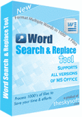 Helps to Find and Replace words in Word files