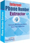 Extracts phone or Fax numbers from internet.