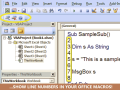 Screenshot of VBA Line Numbers with CodeLiner 6.0