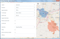 Travel Time Map. Isochrones and Isodistances