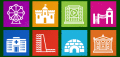 Metro/Modern UI Buildings Icons