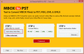 Screenshot of MBOX file to PST Conversion Wizard 1.0