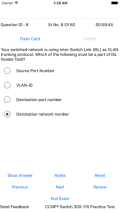 Screenshot of CCNP Switch 300-115 iOS Application 1.0