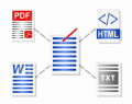 manipulate PDF files to DOCX, RTF, Text, HTML