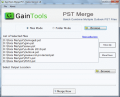 Screenshot of GainTools Merge PST 1.0