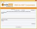 Screenshot of ToolsBaer MSG to NSF Conversion 1.0