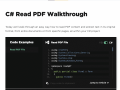 Use C# to read PDF file contents in HTML