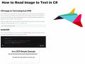 Screenshot of How to Read Text from an Image in C# 2022.1.0