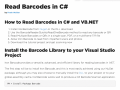 Read Barcodes in C# .NET software application