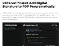 x509certificate2 Digital signatures for PDF