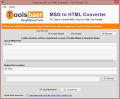 The ToolsBaer MSG to HTML Conversion Software