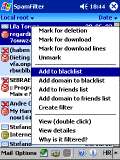 Screenshot of Pocket SpamFilter 1.5.5.0