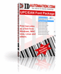 Screenshot of IDAutomation UPC EAN Barcode Fonts 10.10