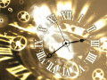 Try out a screensaver clock made of gold!