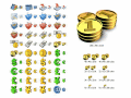 Collection of money-related icons for Vista