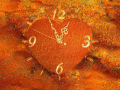 Screenshot of Gold Heart Clock ScreenSaver 2.3