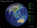 Beautiful 3D Earth with biggest cities.