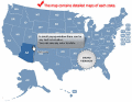 Golden SpotsMap of USA for websites