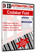 Print Codabar barcodes easily with a font.